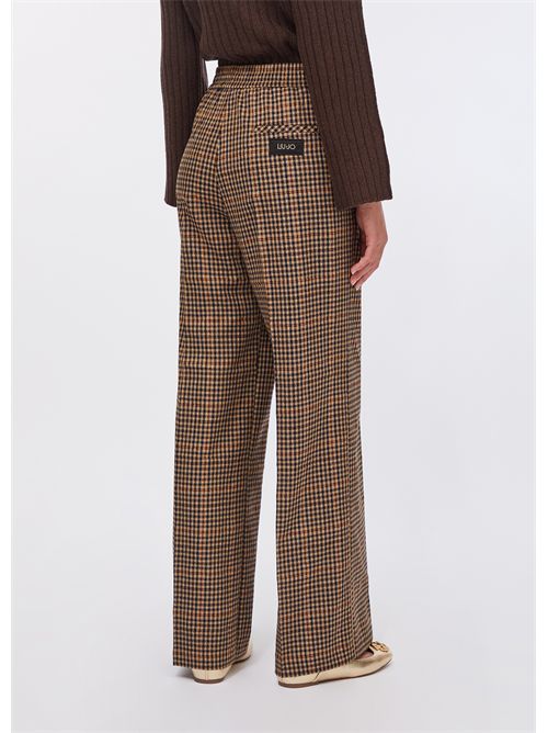 Pantaloni flare a quadretti LIU JO | MF5349T4335/P9002